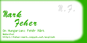 mark feher business card