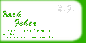 mark feher business card